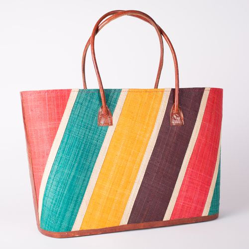 Sac à main en raphia multicolore – Artisanat de Madagascar