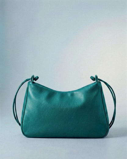 Sac à main LOLI en cuir véritable turquoise, fait main - BMASSY