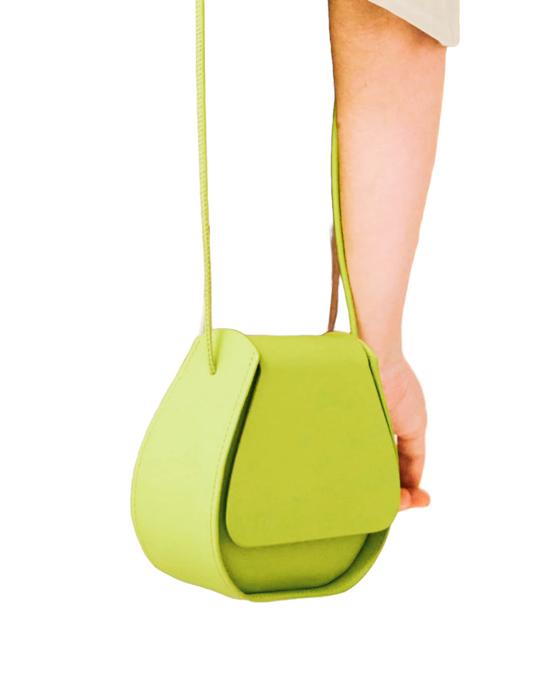 Sac à main artisanal jaune fluo