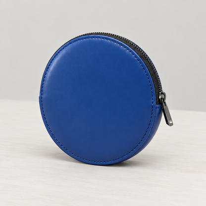 Pochette Almita Grande en cuir bleu vue de dos