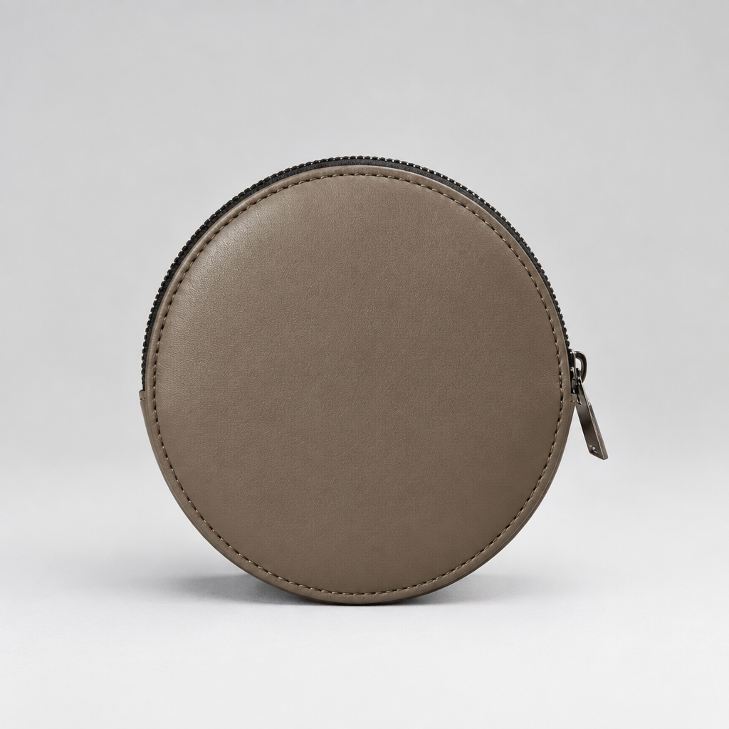 Pochette Almita Grande en cuir gris vue de dos bmassy