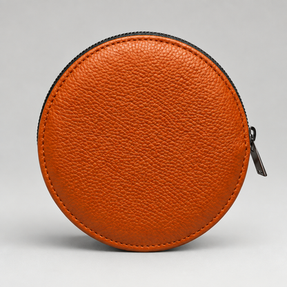 Pochette Almita Grande en cuir orange vue de dos 