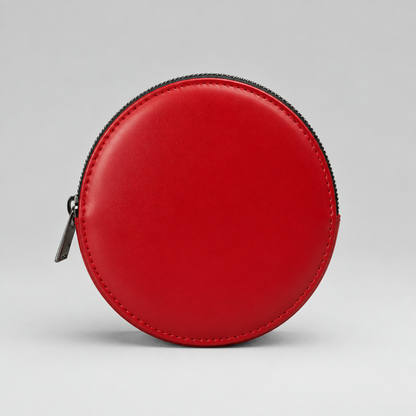 Pochette Almita Grande en cuir rouge vue de face 