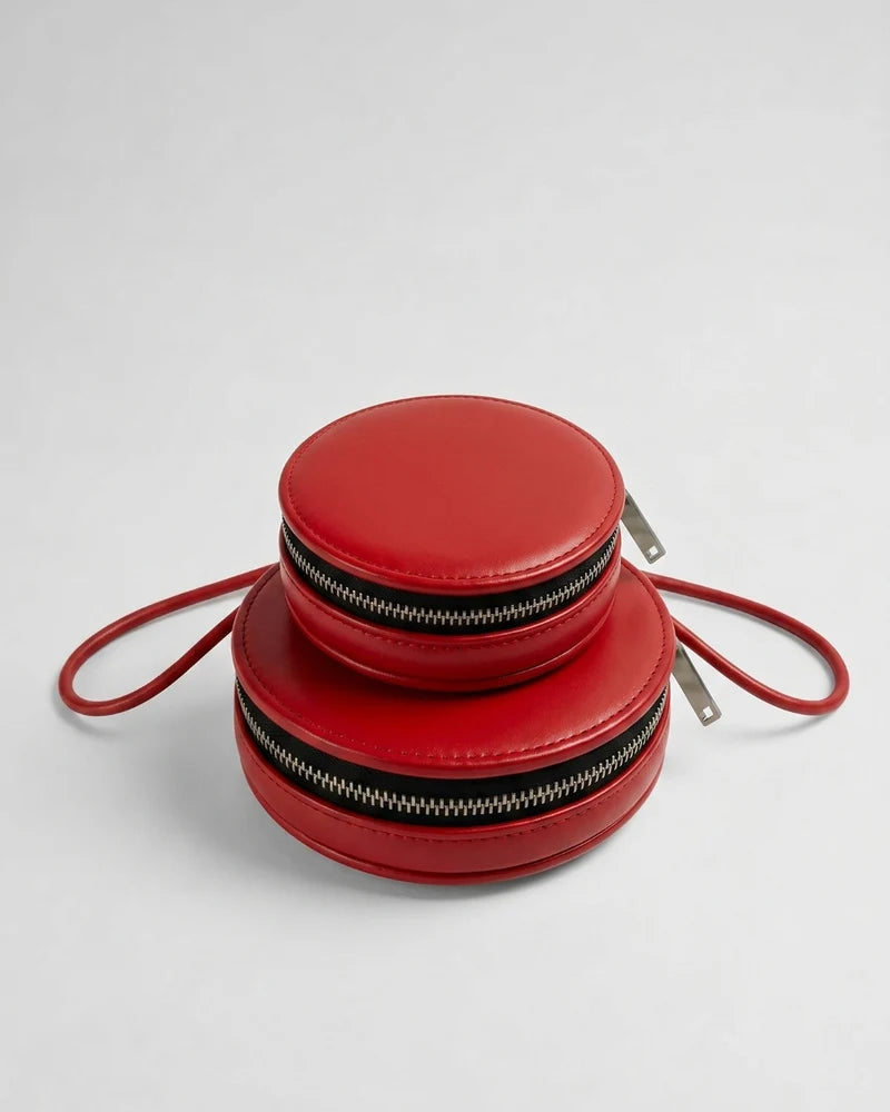 Grande Almita sac en cuir rouge fait main – bmassy