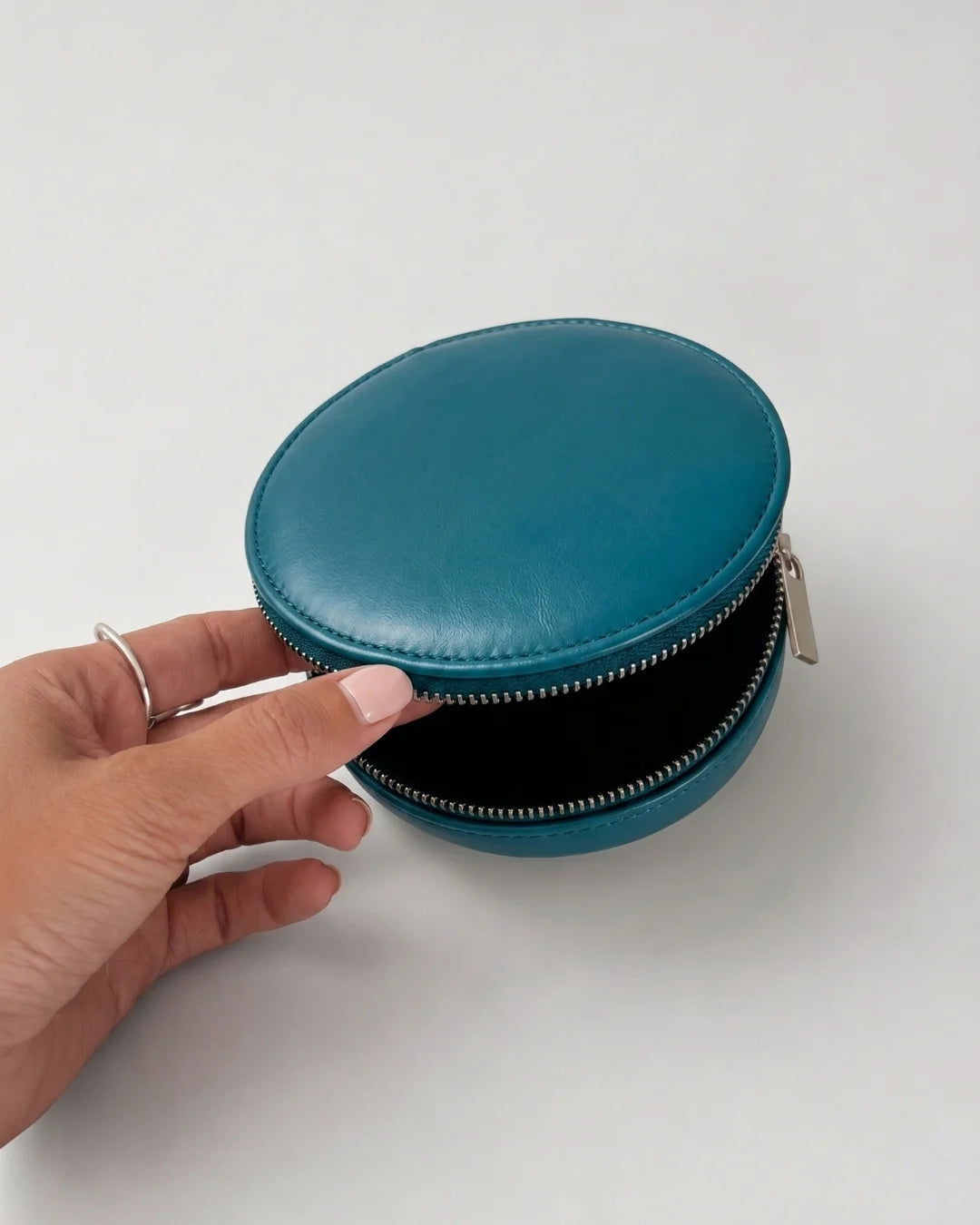 Grande Almita sac en cuir turquoise fait main – bmassy