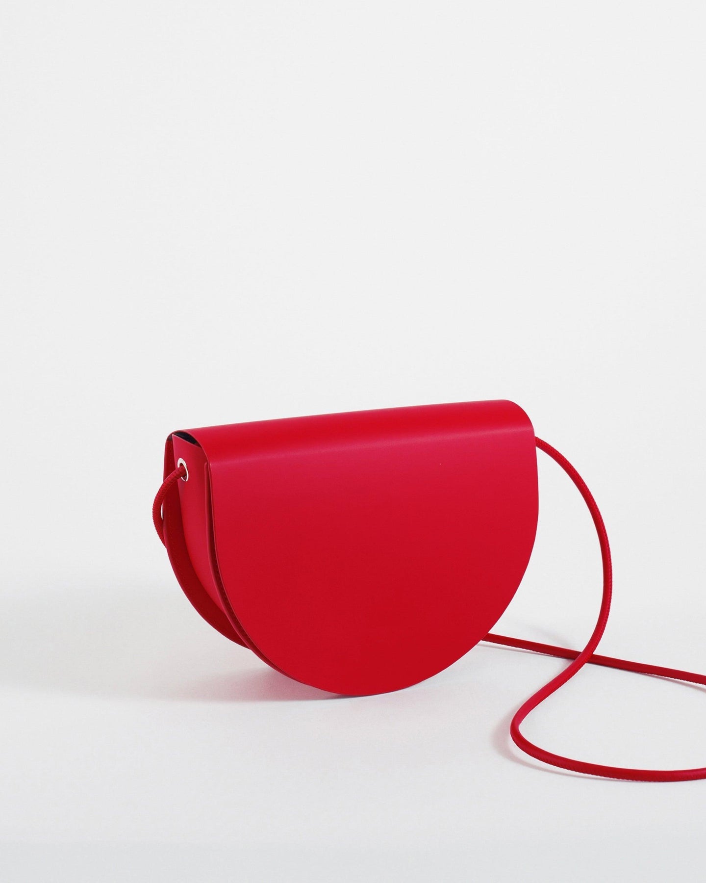 Sac à main rouge pour femme de demi-lune