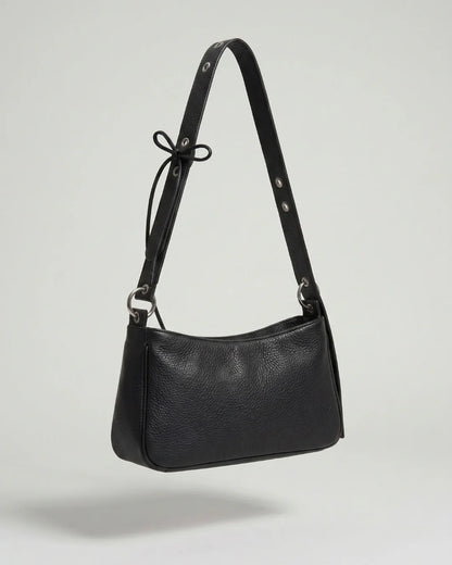 Sac bandoulière LOLI cuir tanné végétal coloris noir – Bmassy