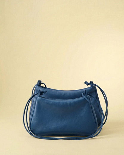 Petit sac bandoulière LOLITA cuir tanné végétal coloris bleu ciel – Bmassy 