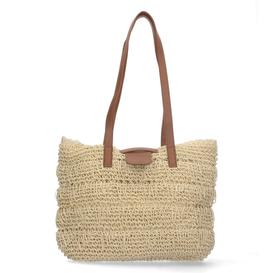 Sac à main clair raphia casual chic élégance contemporaine