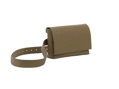 Sac baguette gris multiposition cuir forme banane femme sophistiqué - Bmassy élégance intemporelle