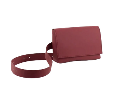 Sac baguette camel multiposition cuir forme banane femme authentique - Bmassy style moderne