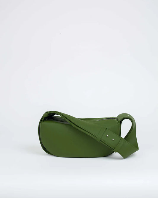 Le sac baguette et bandoulière vert