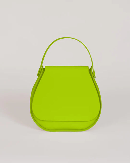 Sac à main artisanal jaune fluo