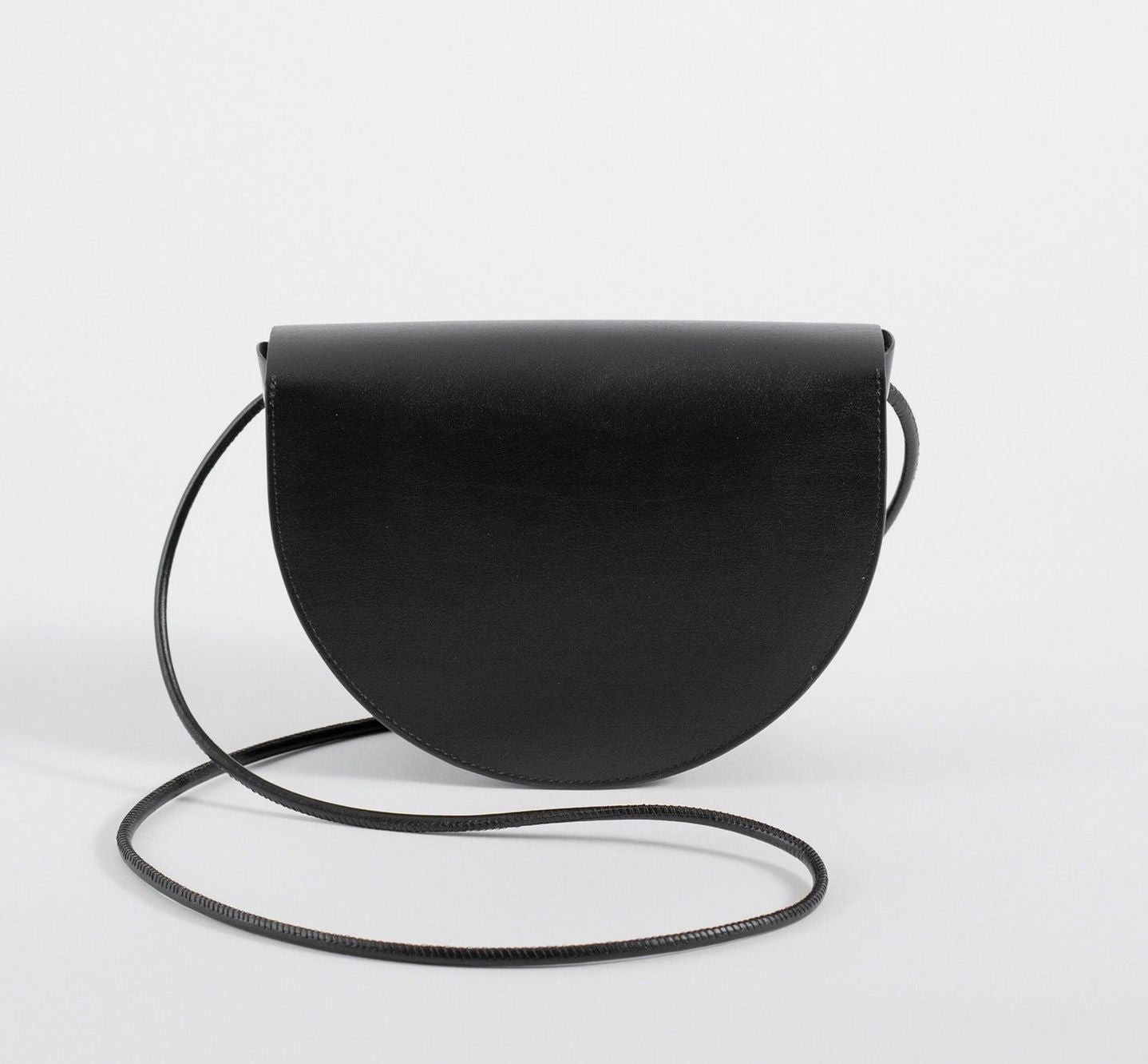 Sac à main noir pour femme de demi-lune