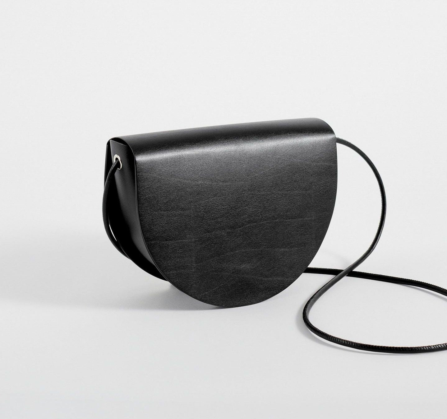 Sac à main noir pour femme de demi-lune