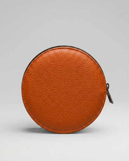 Pochette Almita Grande en cuir orange vue de face 