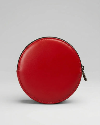Pochette Almita Grande en cuir rouge, vue de face bmassy