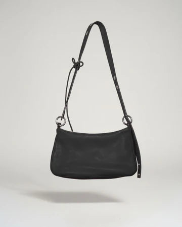 Sac cuir artisanal noir Loli – modulable fait main écoresponsable – Bmassy