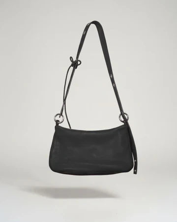 Sac cuir artisanal noir Loli – modulable fait main écoresponsable – Bmassy