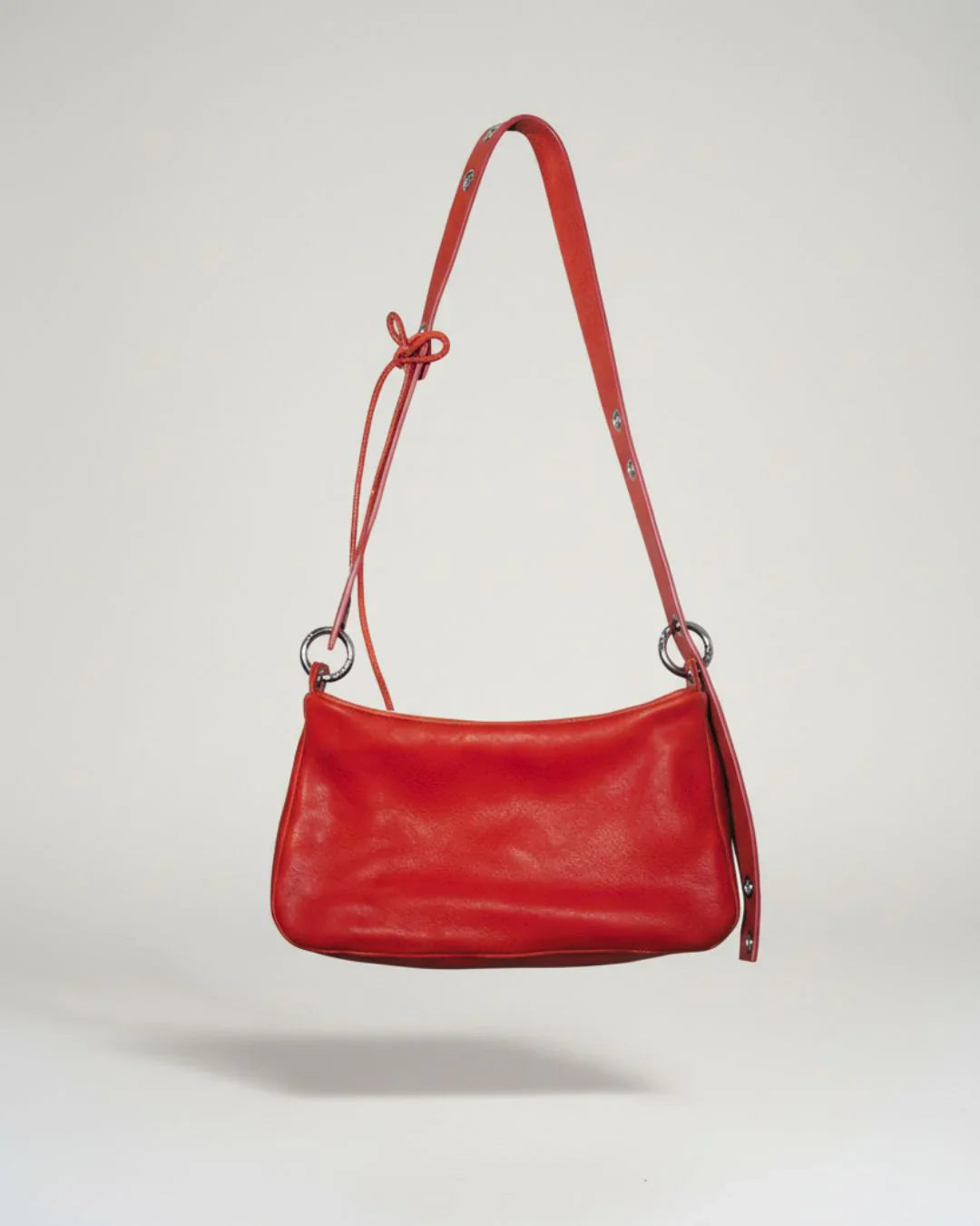 Sac cuir artisanal rouge Loli – modulable fait main écoresponsable – Bmassy