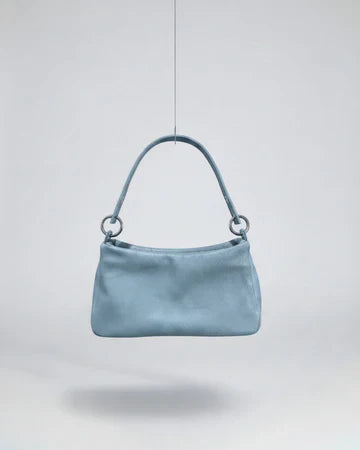 Loli Bleu Clair – sac en cuir artisanal moyen format modulable fait main – Bmassy