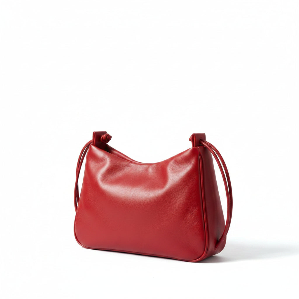 Sac bandoulière Loli rouge en cuir tanné végétal – Bmassy
