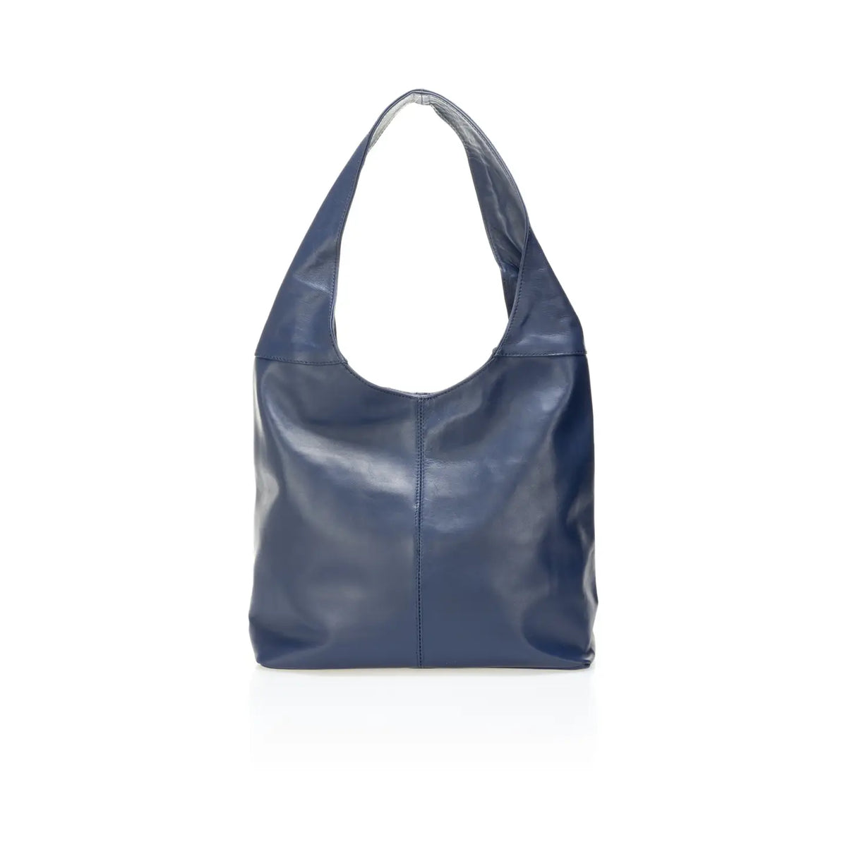 Sac à main bleu à large anse, vu de face