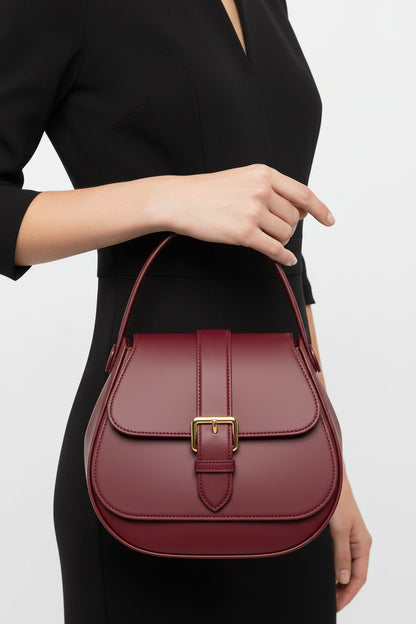 Sac à main rouge artisanal porté à la main – cuir fait main – Bmassy