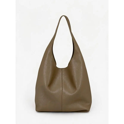 Sac porté épaule en cuir grainé – Bleu