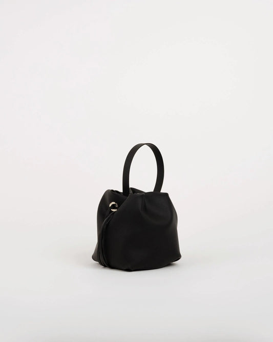 Sac à main Angelita noir en cuir tanné végétal – Bmassy