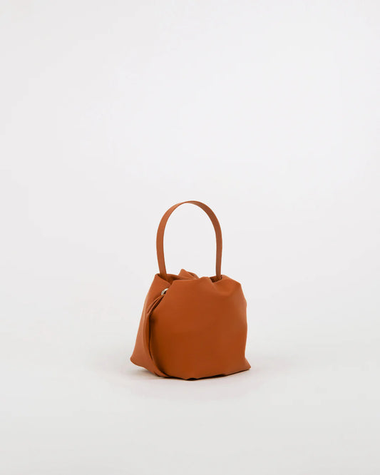 Sac à main Angelita marron en cuir tanné végétal – Bmassy
