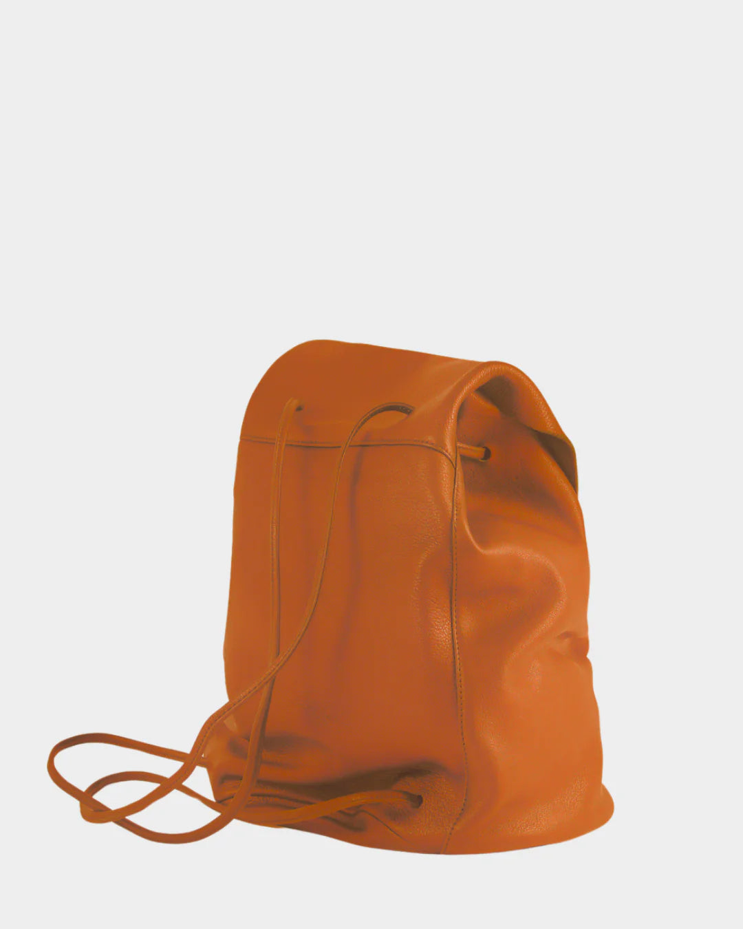Mini Sac à Dos Cuir Orange IRENE — Artisanal Premium | Bmassy