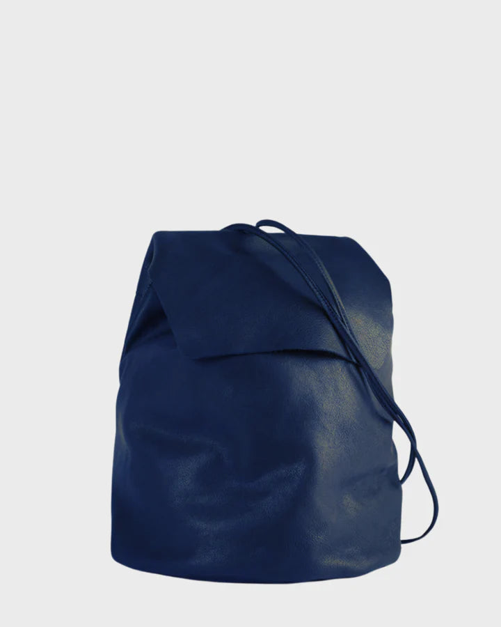 Sac à Dos Cuir Bleu Grand Format IRENE — Artisanal Premium | Bmassy