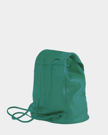 Sac à dos en cuir vert nature fait main premium artisanal espagnol unisexe