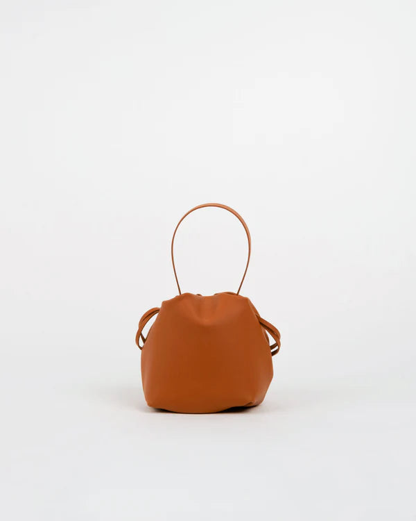 Sac à main Angelita marron en cuir tanné végétal – Bmassy