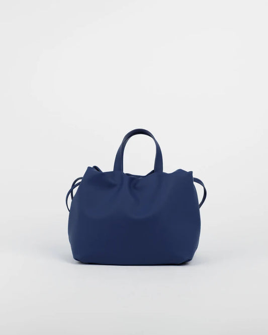 Sac à main Angelita bleu marine en cuir tanné végétal – Bmassy