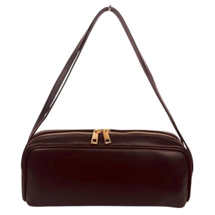 Sac Bandoulière Baril Bleu Cuir Italien Authentique - Maroquinerie Femme