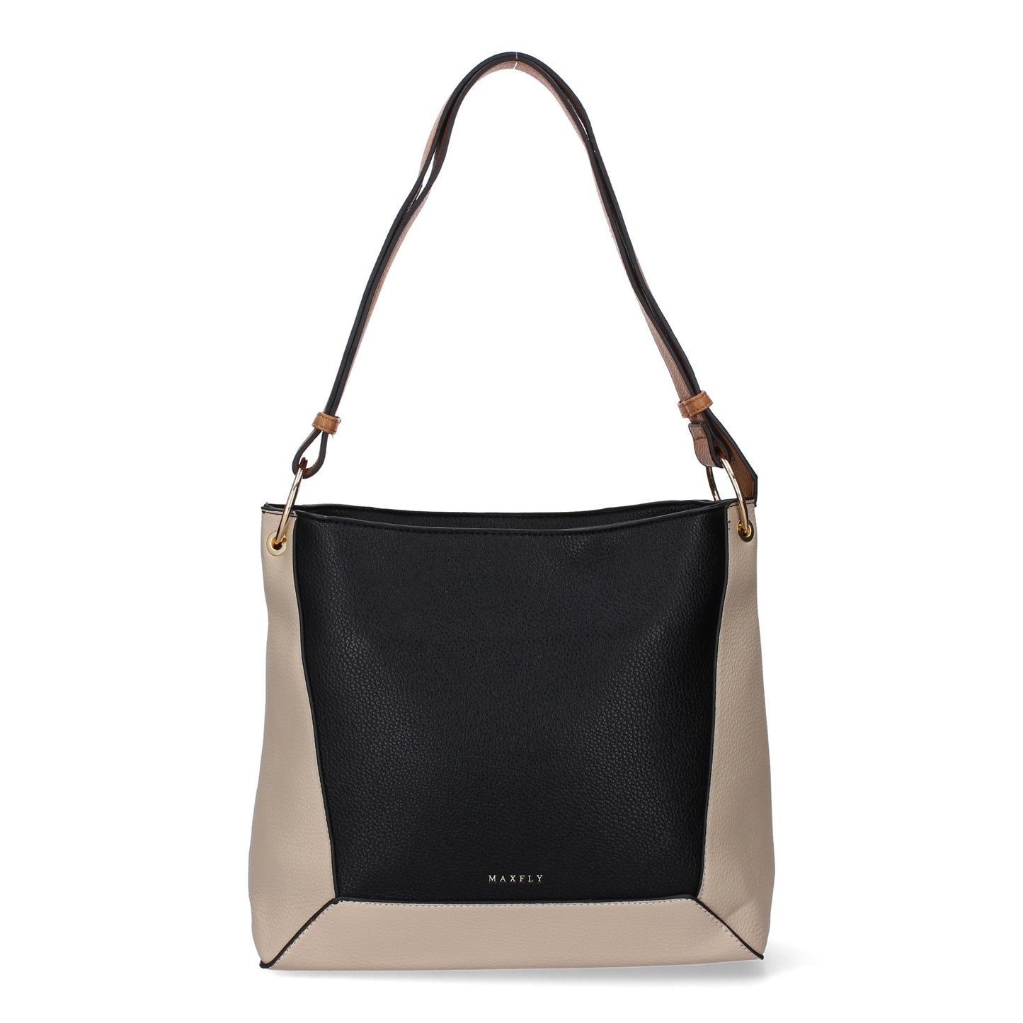 Sac à bandoulière femme bicolore noir et beige – Collection Élégance Urbaine