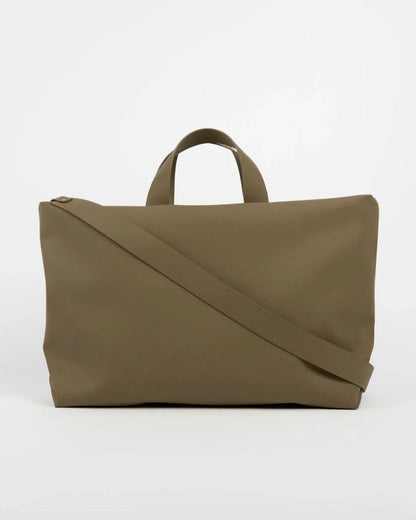 Sac à main fourre-tout écoresponsable gris peau végétale – maroquinerie artisanale Bmassydurable