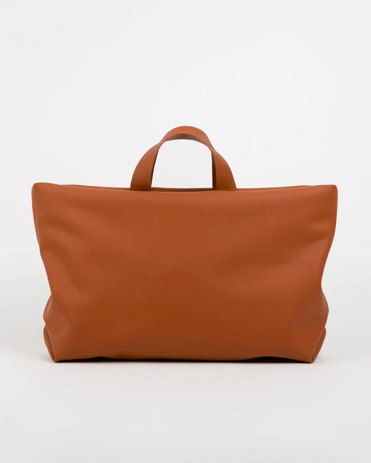 Sac à main orange écoresponsable en peau végétale - Maroquinerie artisanale durable