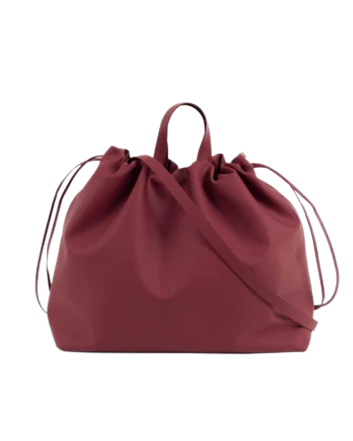 Sac bandoulière cuir végétal marron femme ANGELINES - détail fermeture - Maroquinerie artisanale premium
