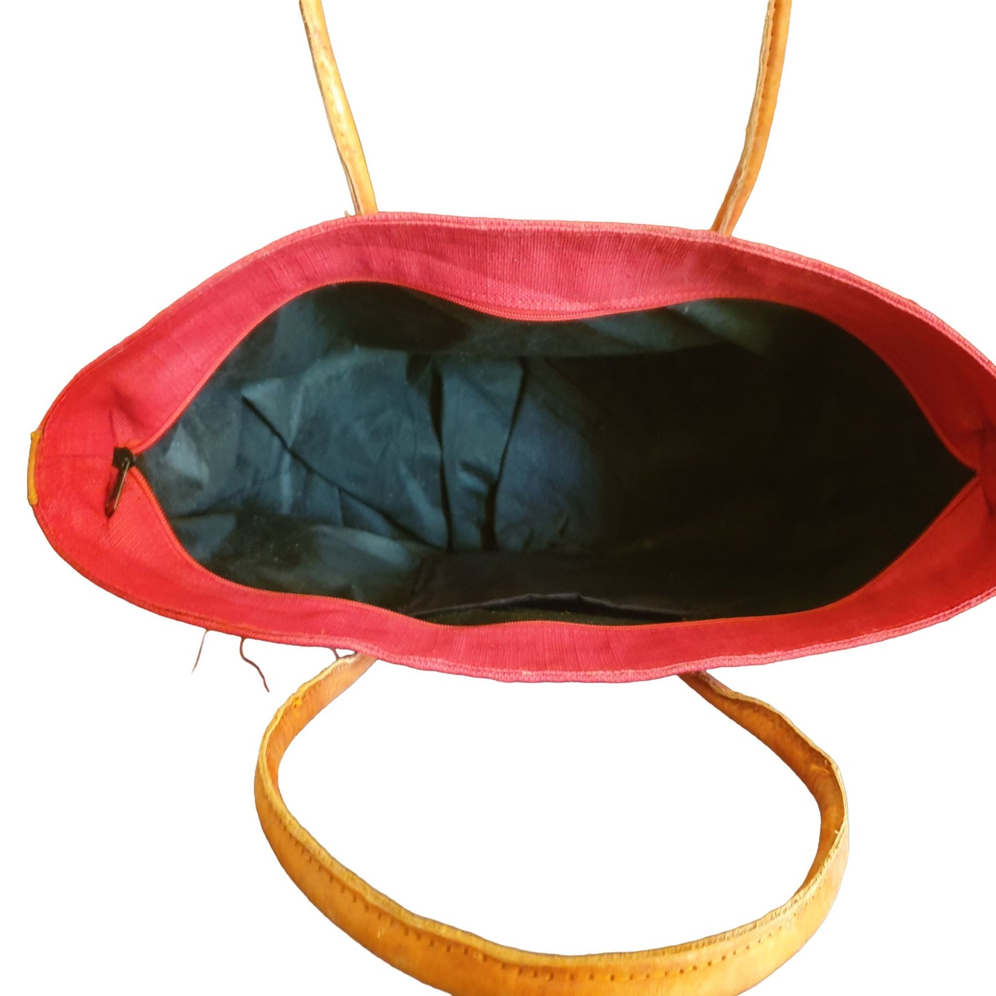 Sac Cabas Raphia Naturel Multicolore Rayures